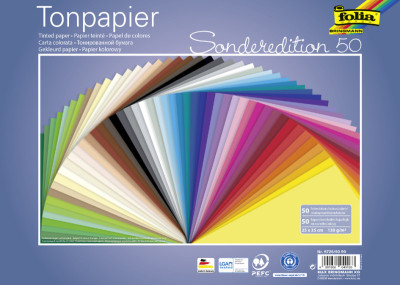 folia papier de couleur, (L)250 x (H)350 mm, 130g/m2,