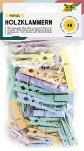 folia pinces à linge en bois, assorti dans les couleurs et