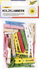 folia pinces à linge en bois, assorti dans les couleurs et