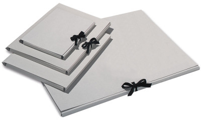 folia Carton à dessin, en carton gris, A3, avec ruban