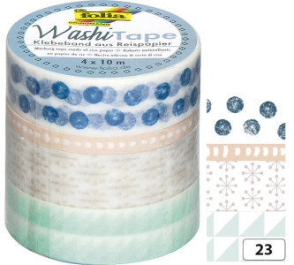 folia Rubans autocollants déco Washi-Tape BLUMENREIGEN, kit