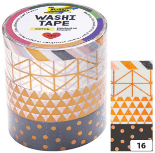 folia Rubans autocollants déco Washi-Tape HOTFOIL OR ROSE,