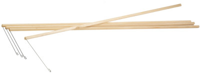 folia bâton de lanterne, en bois, longueur: 600 mm
