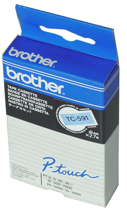 Brother TC401  Brother Ruban pour étiqueteuse 12mm