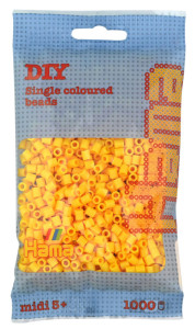 Hama Perles à repasser midi, jaune, dans un sachet