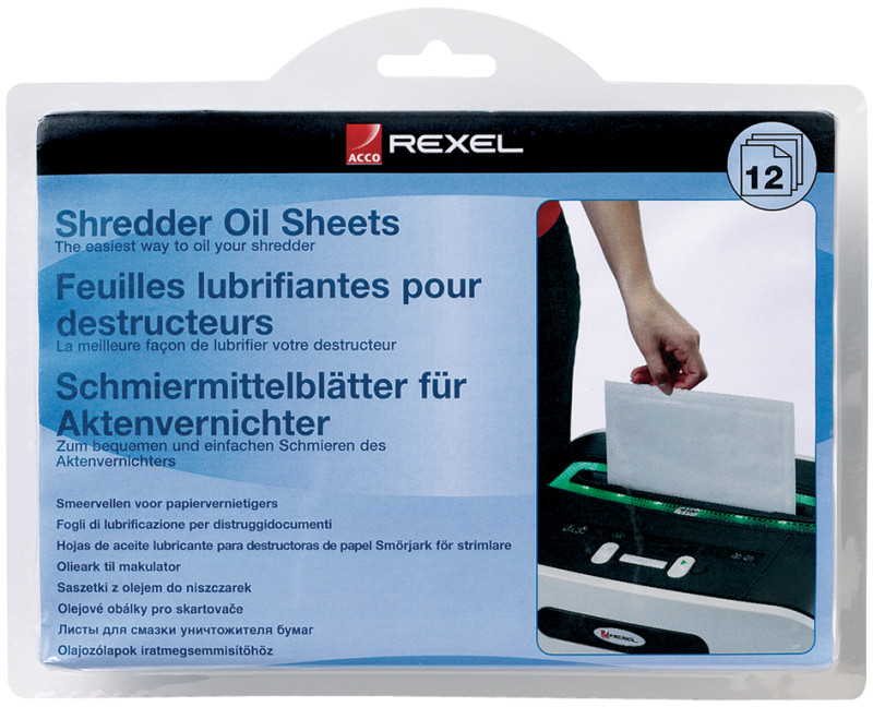 REXEL Feuille lubrifiante pour destructeur de documents,