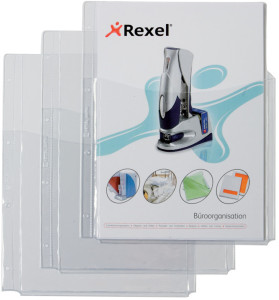 REXEL Housse prospectus avec pochette pliable, A4, PVC,