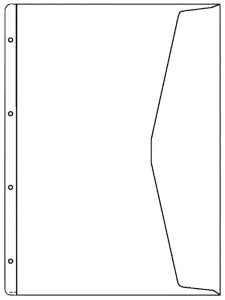 HETZEL pochette pour document, A4, PVC, grainée, 0,13 mm