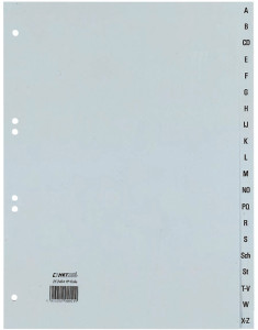 HETZEL Intercalaires plastiques, A-Z, A4, PP, 20 positions