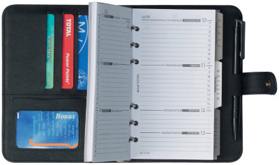 bind agenda modèle 17501-1, format A7, sans calendrier, noir