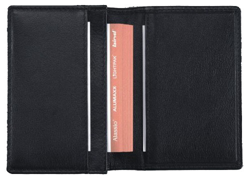 Alassio Etui pour cartes de visite, cuir, noir