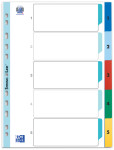 ELBA intercalaire numérique en plastique, A4, en couleur ELBA intercalaire numérique en plastique, A4, en couleur