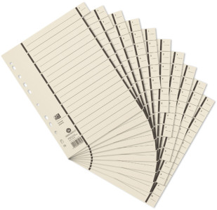 ELBA intercalaires avec perforation, format A4 extra large,