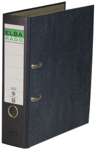 ELBA classeur rado papier marbré, largeur de dos: 50 mm,noir