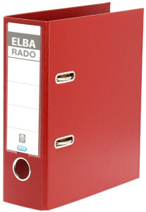 ELBA classeur rado plast, format A5 haut, dos: 75 mm, noir