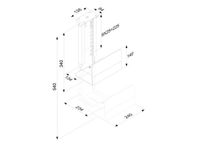 NewStar : NEWSTAR PC HOUDER H39-54CM B 134-234MM BLACK MAX 30 KG
