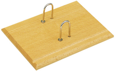 JPC Socle pour bloc éphéméride, en bois clair, arceaux métal