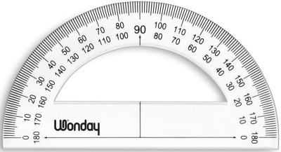 JPC Rapporteur 180 degrés, en plastique, 120 mm