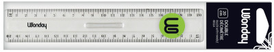 JPC Règle plate, 200 mm, en plastique, avec poignée