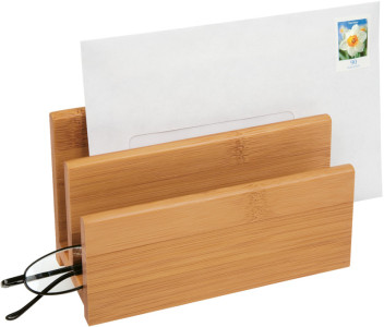 WEDO porte-lettres, en bambou, 2 compartiments