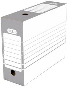 ELBA boîte d'archives, largeur 100 mm, A4, gris / blanc