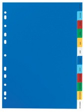 ELBA Intercalaires mensuels en PP, 12 positions, assorti ELBA Intercalaires mensuels en PP, 12 positions, assorti