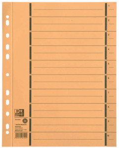 ELBA intercalaires avec perforation format A4 extra large,