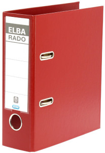 ELBA classeur rado plast, format A5 haut, dos: 75 mm, blanc