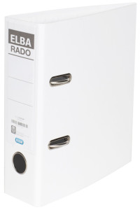 ELBA classeur rado plast, format A5 haut, dos: 75 mm, blanc