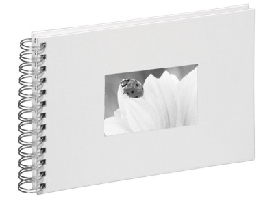 Pagna album photo en spirale, couverture de lin, blanc