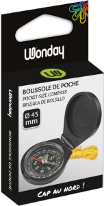 JPC Boussole de poche, diamètre: 45 mm, avec couvercle