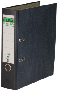 ELBA classeur rado papier marbré, largeur de dos: 80 mm,gris