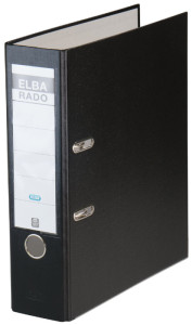 ELBA classeur rado brillant, largeur de dos: 80 mm, noir