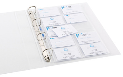 ELBA pochette pour cartes de visite, format A4, PP, 0,09 mm