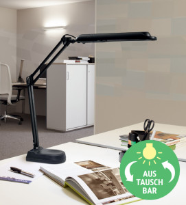 MAUL lampe de bureau LED MAULatlantic sur pied, noir