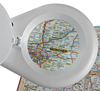 Maul lampe loupe LED MAULviso, piédestal, noir