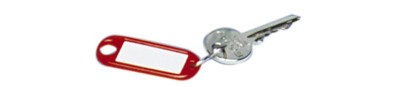 WEDO porte-clés avec crochet en S, blanc, grand paquet