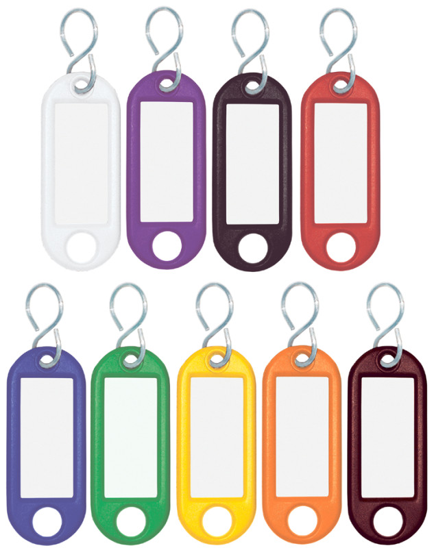 Noir),2 Porte Clés Inscriptibles Porte Clef Couleur Porte