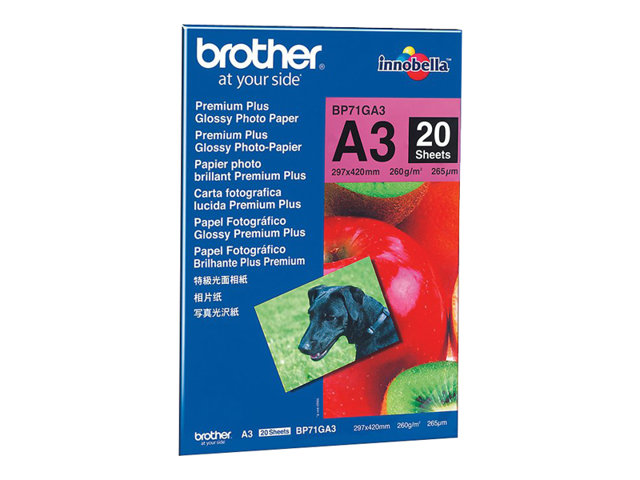 Brother : BP61GLA GLOSSY papier A3 - 20 SHEETS