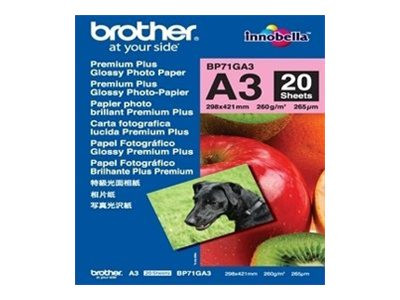 Brother : BP61GLA GLOSSY papier A3 - 20 SHEETS