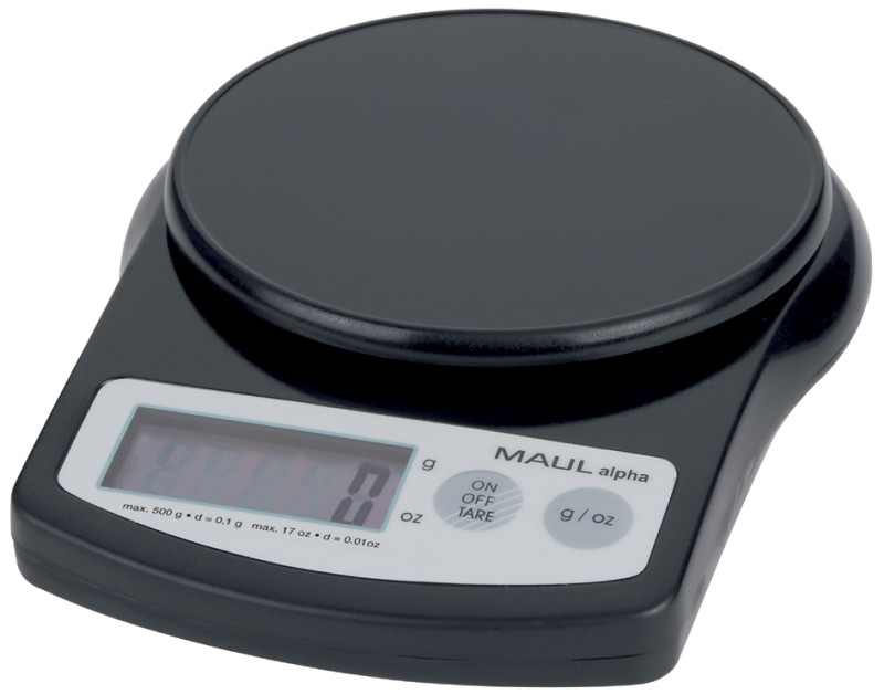 MAUL Balance de précision MAULalpha, capacité: 500 g, noir