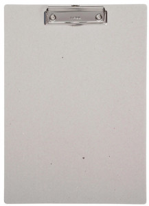 MAUL Porte-blocs, en carton avec pince, format A4, gris,