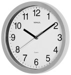 MAUL horloge / horloge radio MAULrun, diamètre: 250 mm, argent MAUL horloge / horloge radio MAULrun, diamètre: 250 mm, argent