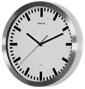 MAUL horloge / radio-horloge pilote de bouche, diamètre: 300 mm, argent