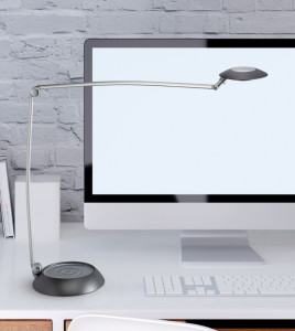 MAUL Lampe de bureau LED MAULspace, variable, argent/noir