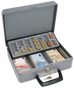 WEDO coffret caisse standard, gris, en tôle d'acier poudré,
