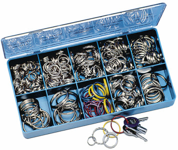 WEDO anneaux en métal durci pour clés dans une boîte