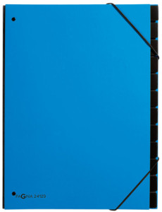 PAGNA Classeurs soufflet tendance, A4, 12 compar., bleu ciel
