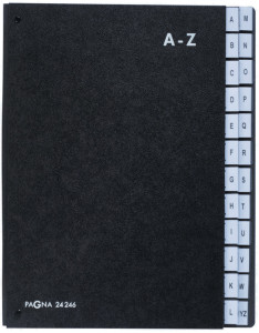 PAGNA trieur, format A4, 24 positions, A - Z, noir