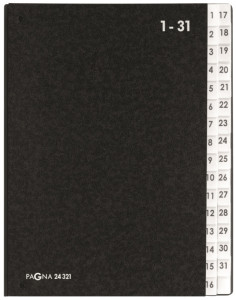 PAGNA Trieur à soufflet, format A4, 1-31, noir